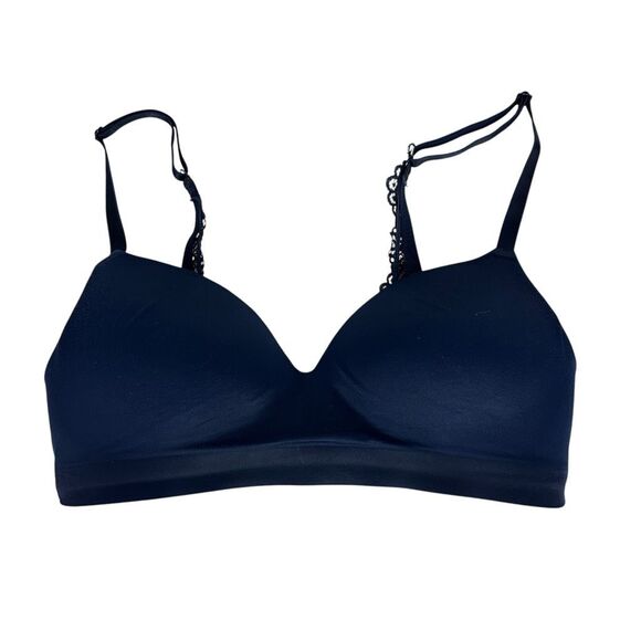 Soma Enbliss 36C Luxe Wireless Bra With Lace Back Navy - Picture 2 of 10